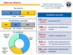 Понад 82.6 тисяч осіб скористались послугами   Одеської обласної служби зайнятості  у І півріччі 2020 року 