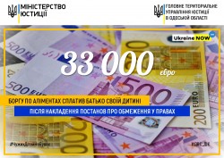 Лідер серед боржників по аліментах Одещини повністю погасив борг перед своєю дитиною